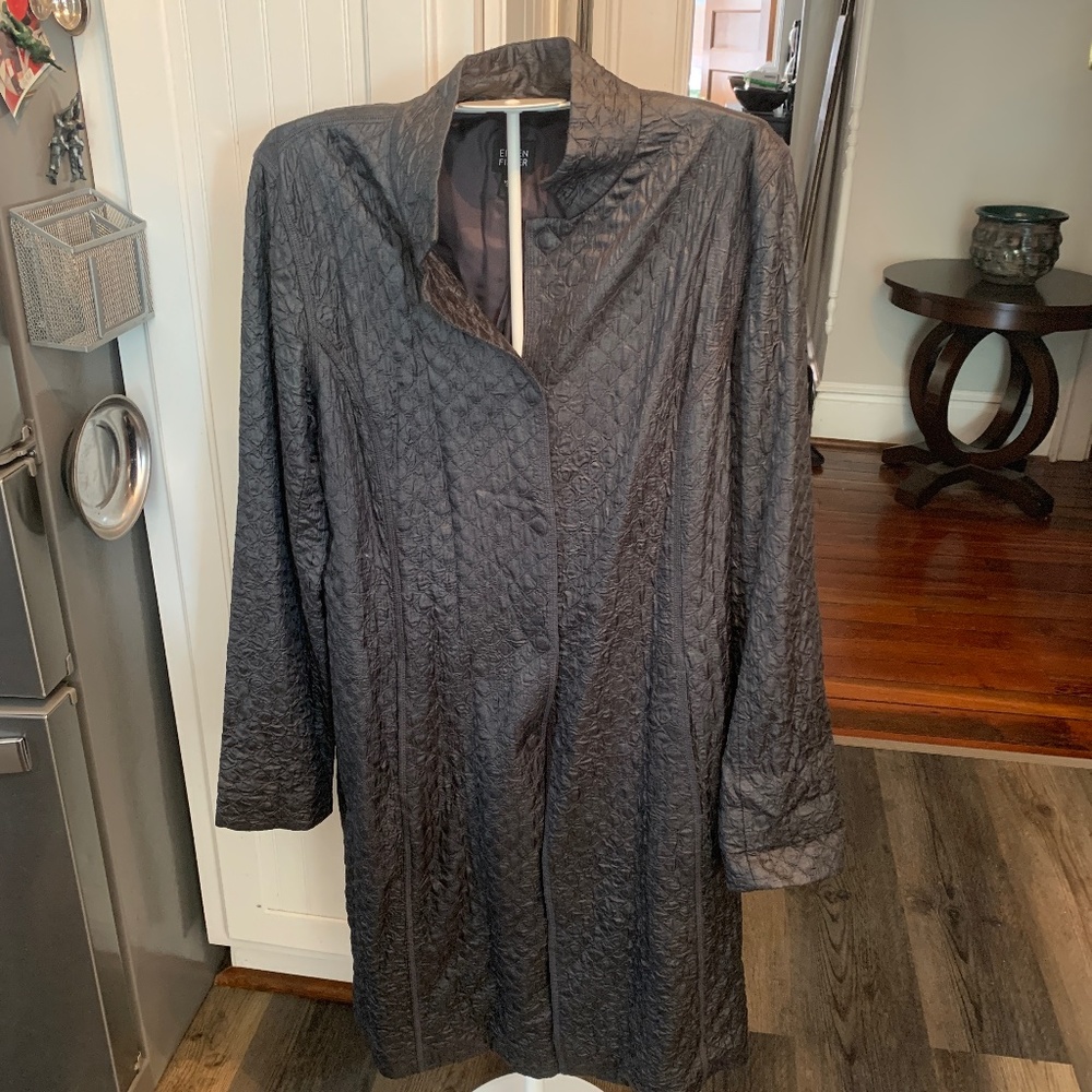 Eileen Fisher Tussah Silk long jacket. Worn a few times.‎ Retail 195